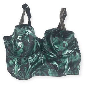 Victorias Secret Bra 38DD Very Sexy Shine Straps Palm Bustier Long Bra 1199